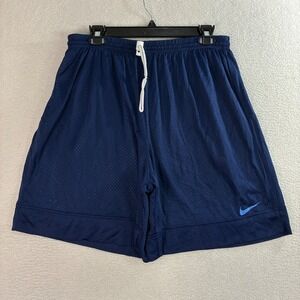Y2K Nike Reversible Basketball Shorts Men L Blue Mesh Baggy Drawsting Vintage